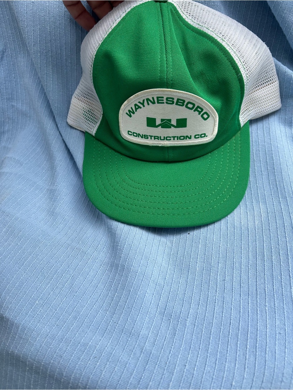Waynesboro Green & White Mesh Trucker Hat